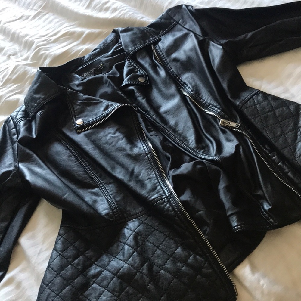 Peplum Leather Jacket